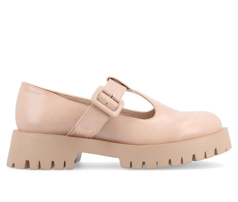 Loafers & Oxfords>Journee Collection Women's Suvi Chunky T-Strap Mary Janes