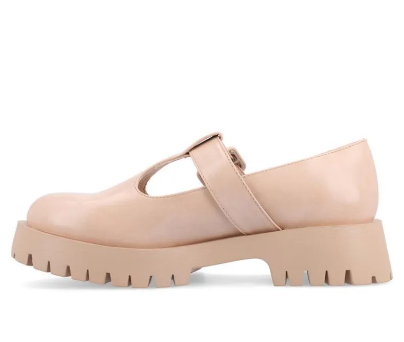 Loafers & Oxfords>Journee Collection Women's Suvi Chunky T-Strap Mary Janes