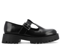 Loafers & Oxfords>Journee Collection Women's Suvi Chunky T-Strap Mary Janes