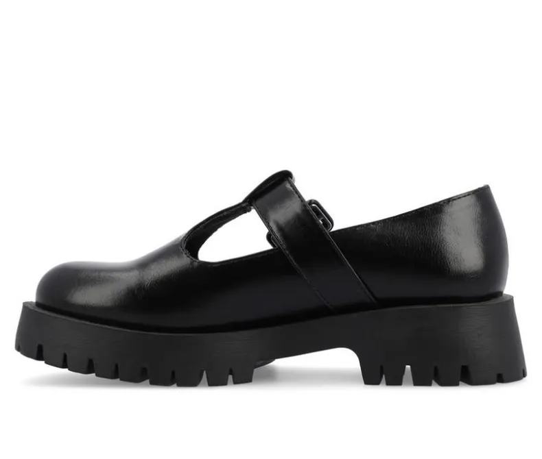 Loafers & Oxfords>Journee Collection Women's Suvi Chunky T-Strap Mary Janes