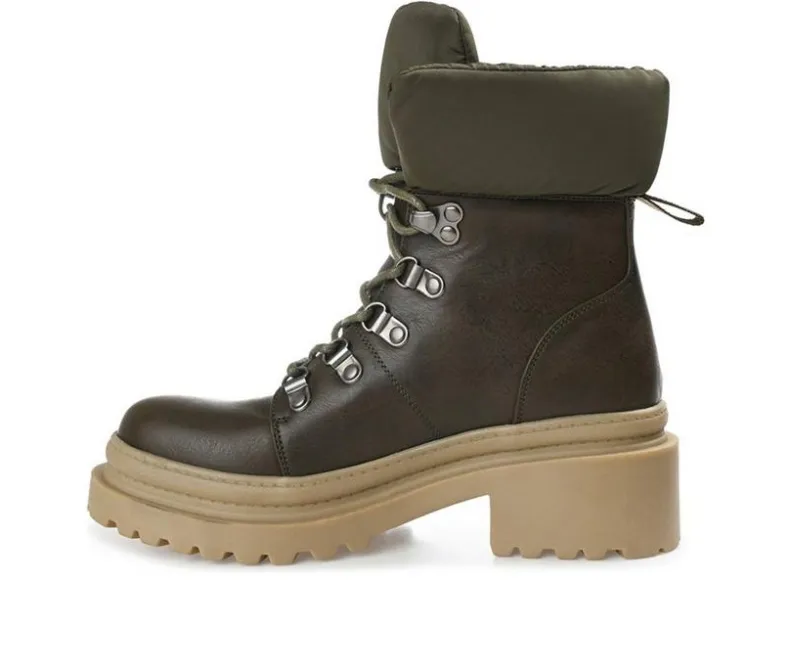 Lace Up|Dress>Journee Collection Women's Irrah Heeled Combat Booties