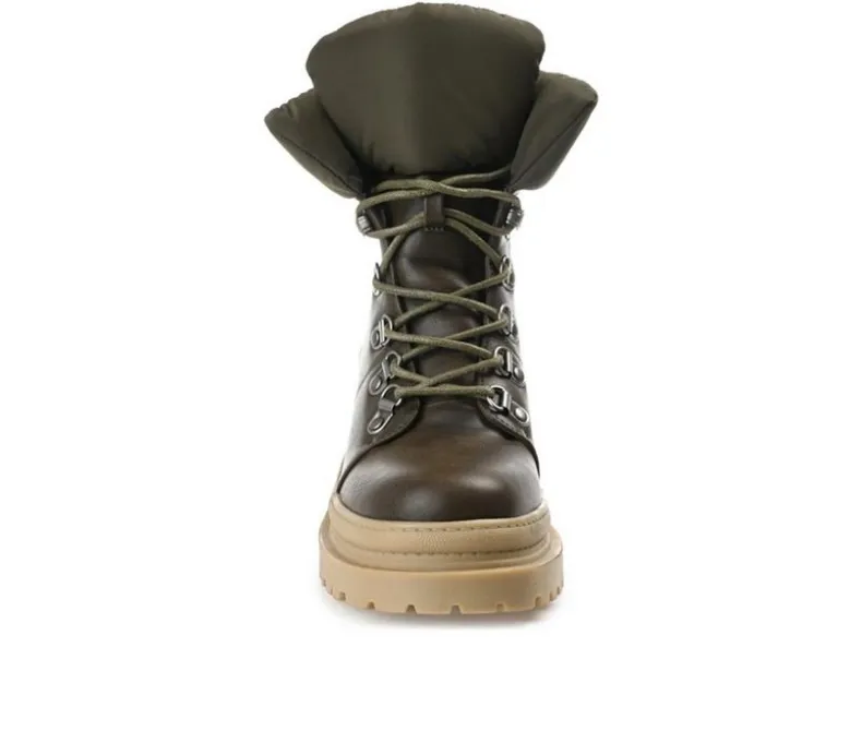 Lace Up|Dress>Journee Collection Women's Irrah Heeled Combat Booties