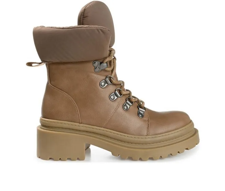 Lace Up|Dress>Journee Collection Women's Irrah Heeled Combat Booties