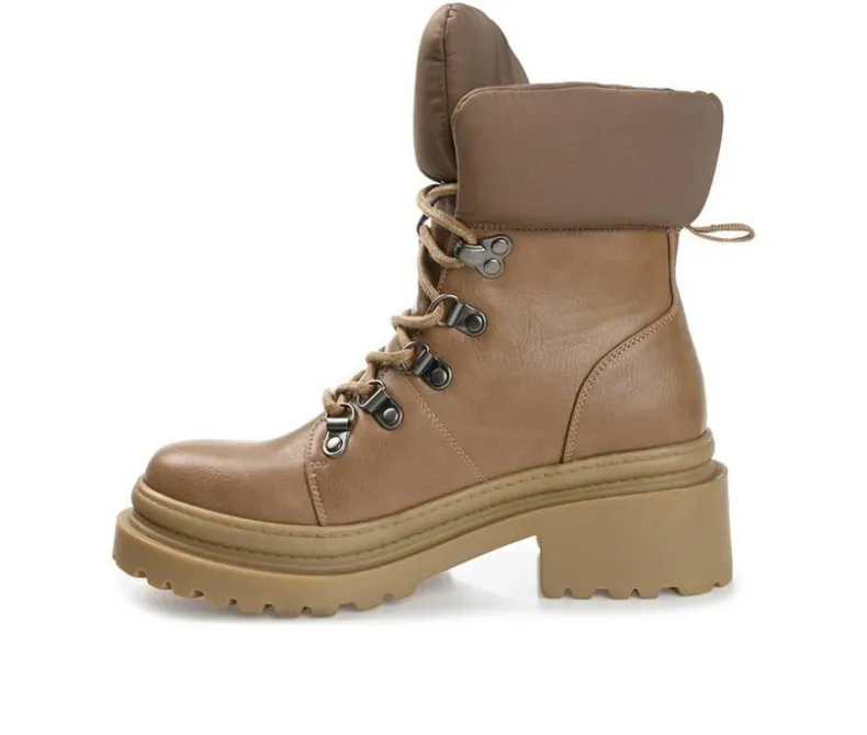 Lace Up|Dress>Journee Collection Women's Irrah Heeled Combat Booties