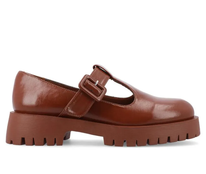 Loafers & Oxfords>Journee Collection Women's Suvi Chunky T-Strap Mary Janes