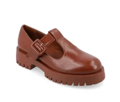Loafers & Oxfords>Journee Collection Women's Suvi Chunky T-Strap Mary Janes