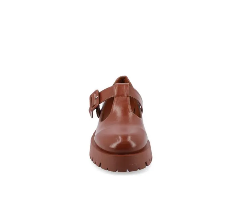 Loafers & Oxfords>Journee Collection Women's Suvi Chunky T-Strap Mary Janes