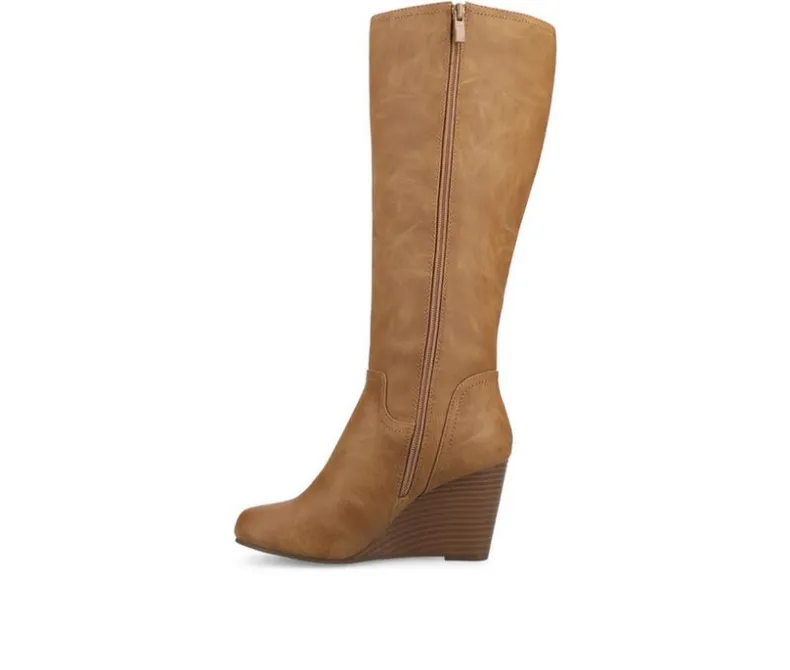 Tall>Journee Collection Women's Langly Wedge Knee High Boots