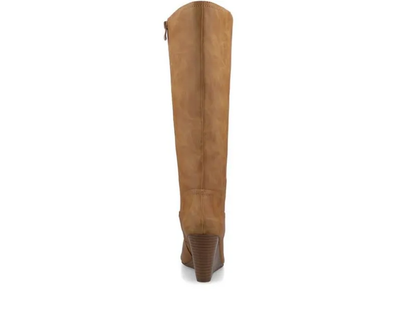 Tall>Journee Collection Women's Langly Wedge Knee High Boots