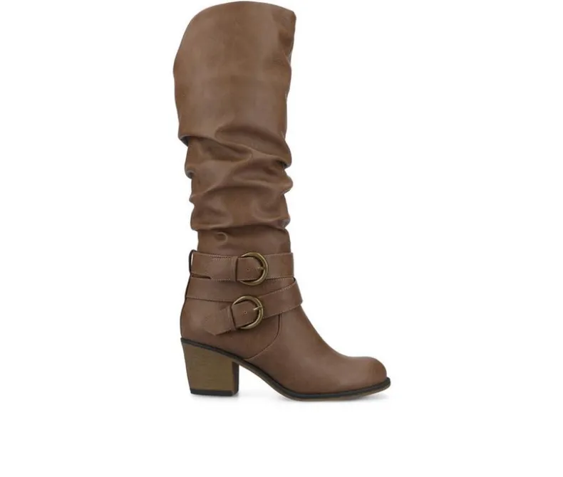 Wide Calf|Moto>Journee Collection Women's Late Wide Calf Knee High Boots