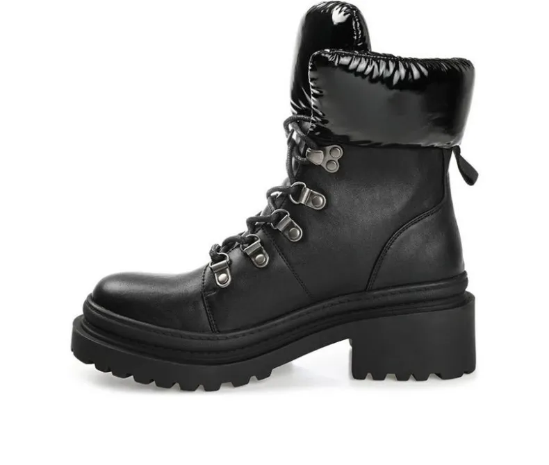 Lace Up|Dress>Journee Collection Women's Irrah Heeled Combat Booties