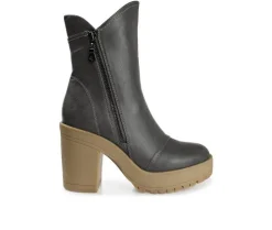 Dress>Journee Collection Women's Jaquie Block Heel Platform Booties