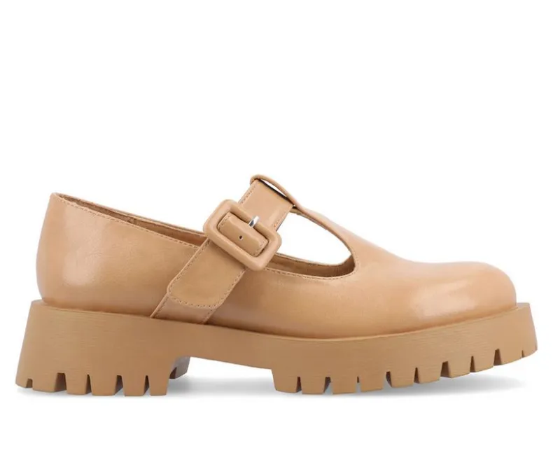 Loafers & Oxfords>Journee Collection Women's Suvi Chunky T-Strap Mary Janes