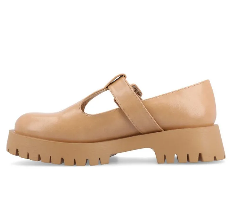 Loafers & Oxfords>Journee Collection Women's Suvi Chunky T-Strap Mary Janes