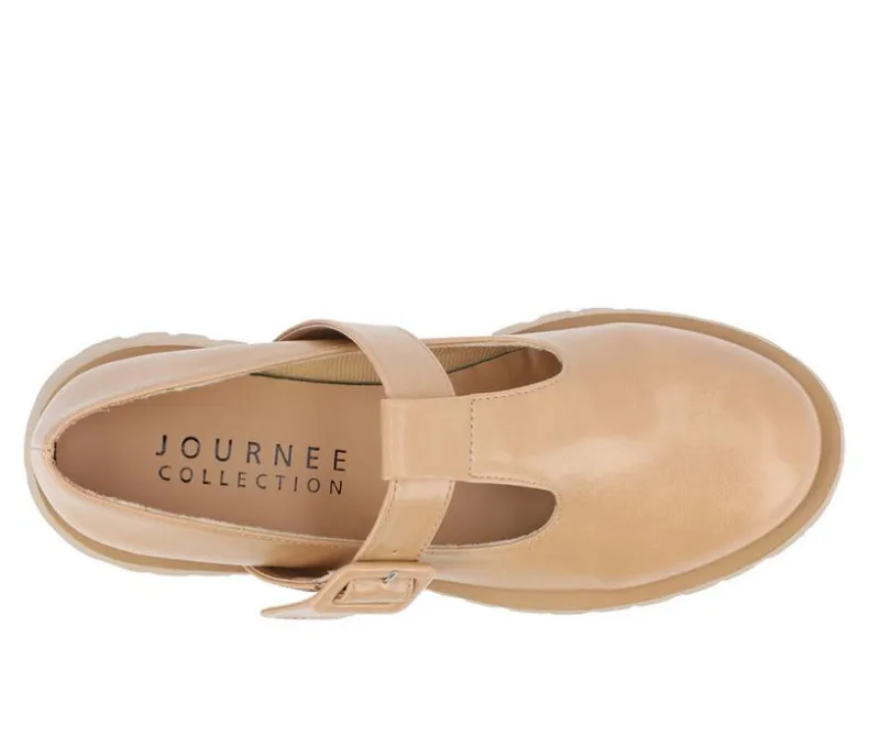 Loafers & Oxfords>Journee Collection Women's Suvi Chunky T-Strap Mary Janes