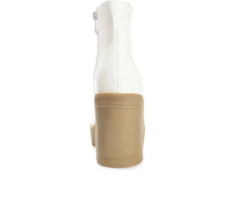 Dress>Journee Collection Women's Riplee Platform Block Heel Booties
