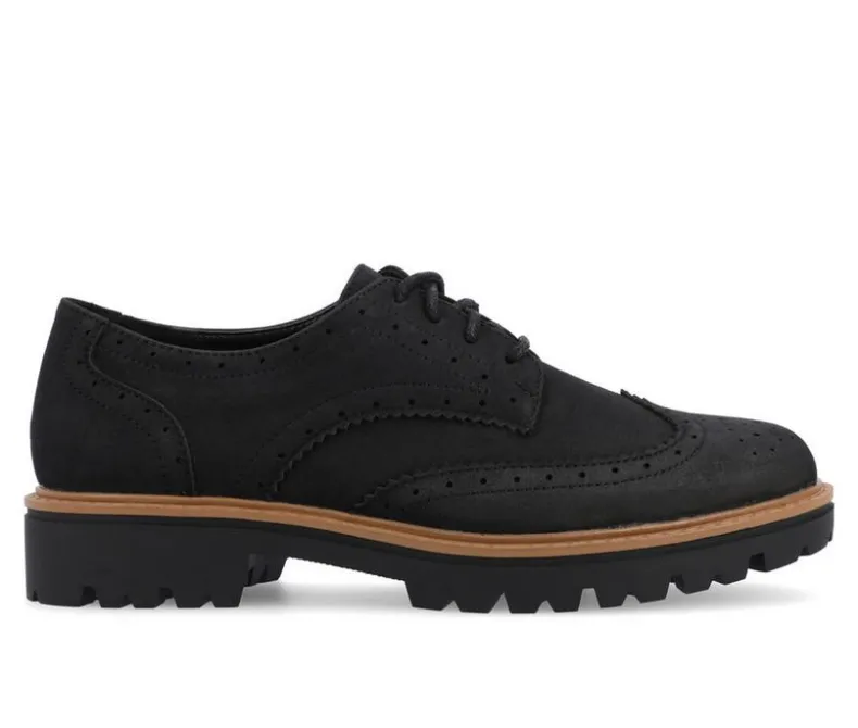 Loafers & Oxfords>Journee Collection Women's Claudiya Chunky Oxfords