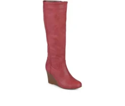 Tall>Journee Collection Women's Langly Wedge Knee High Boots