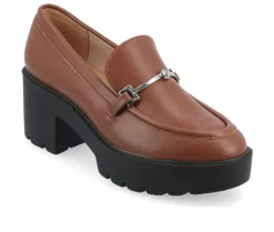 Loafers & Oxfords>Journee Collection Women's Keeziah Chunky Heeled Loafers