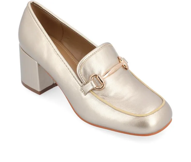 Loafers & Oxfords>Journee Collection Women's Nysaa Block Heel Loafers
