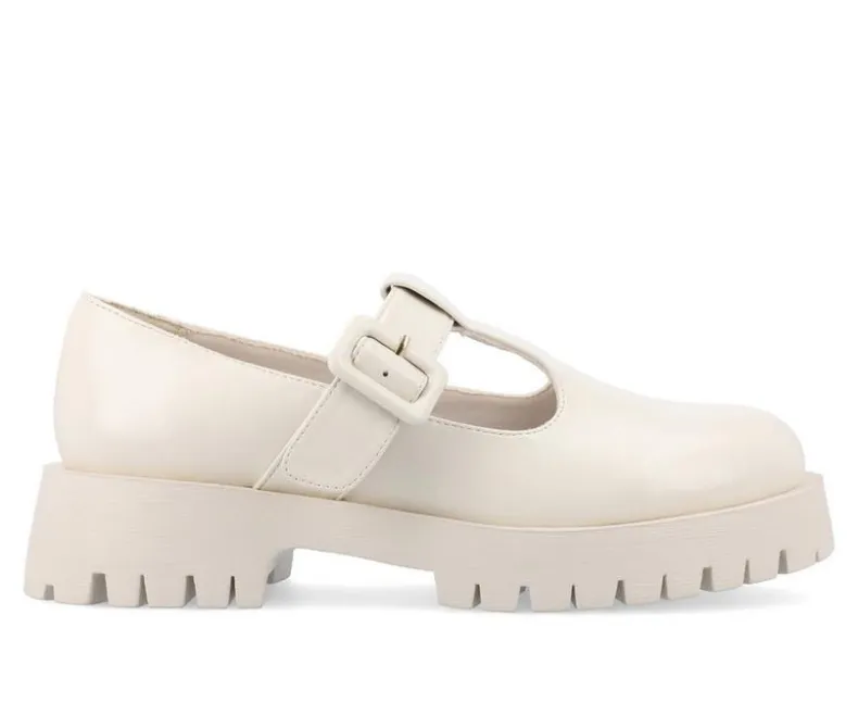 Loafers & Oxfords>Journee Collection Women's Suvi Chunky T-Strap Mary Janes