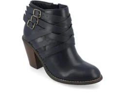 Dress>Journee Collection Women's Strap Wide Width Booties