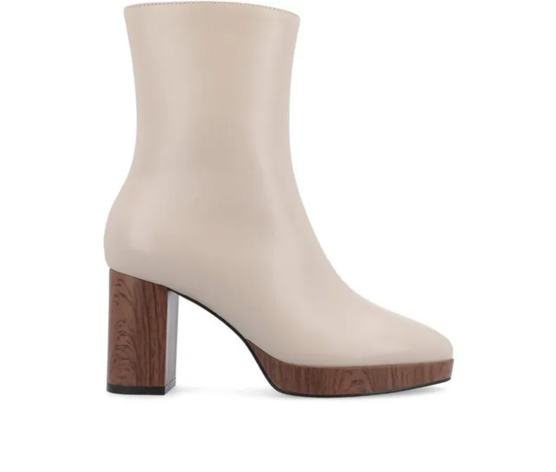 Dress>Journee Collection Women's Romer Block Heeled Platform Booties
