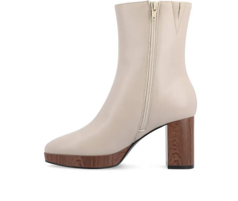 Dress>Journee Collection Women's Romer Block Heeled Platform Booties