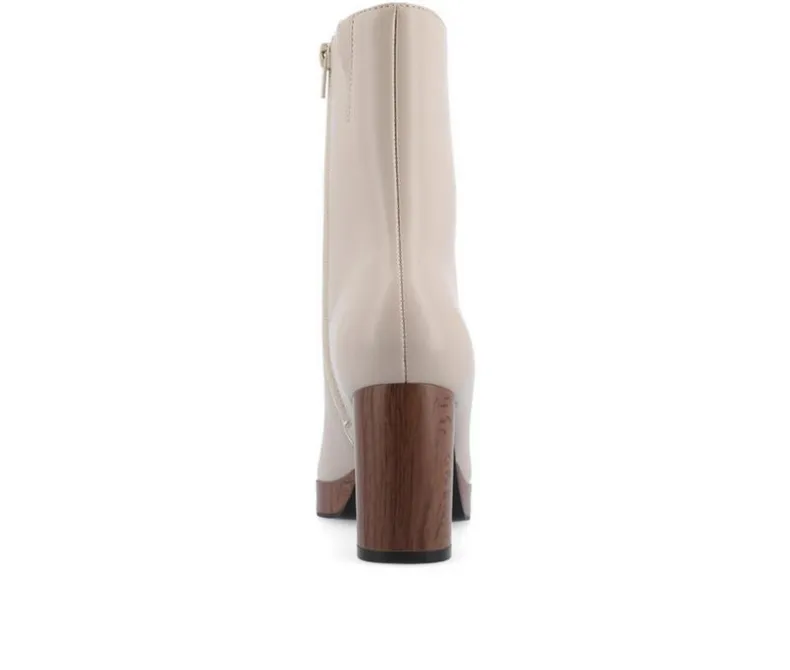Dress>Journee Collection Women's Romer Block Heeled Platform Booties