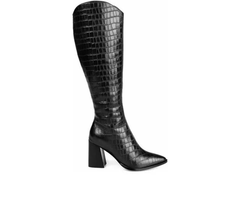 Wide Calf|Tall>Journee Signature Women's Laila-WC Knee High Heeled Boots