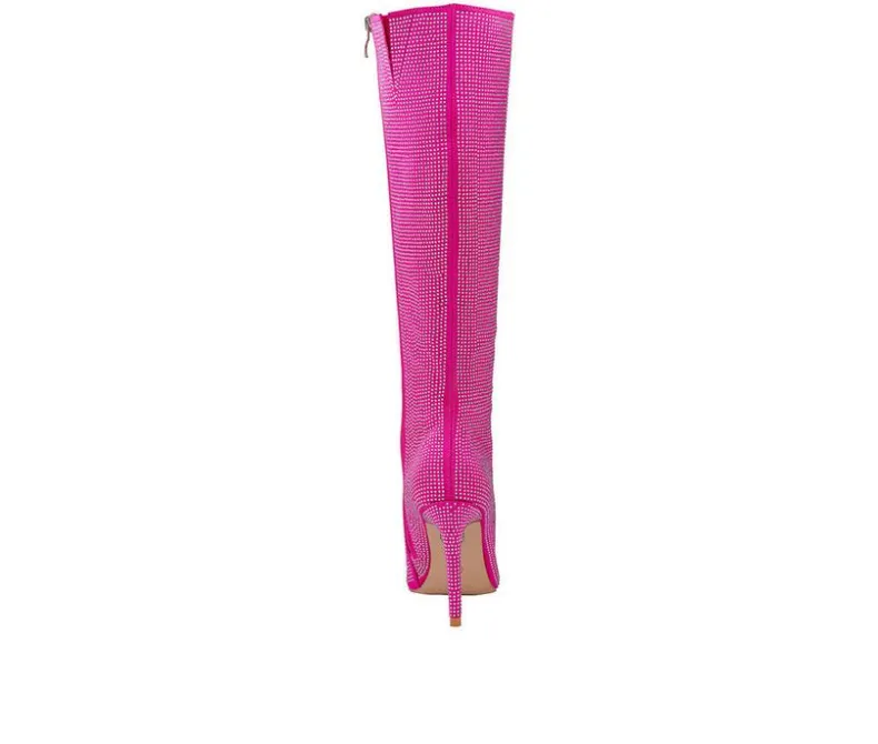 Tall|Dress>Lady Couture Women's Diamond Knee High Stiletto Boots
