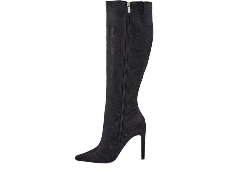 Tall|Dress>Lady Couture Women's Diamond Knee High Stiletto Boots