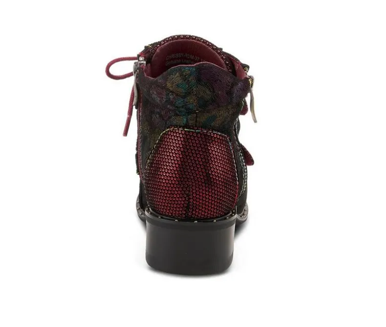 Lace Up|Dress>L'Artiste Women's Chrissy Combat Booties