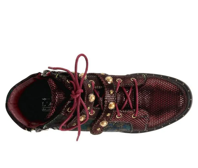 Lace Up|Dress>L'Artiste Women's Chrissy Combat Booties