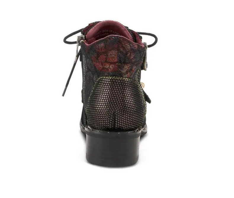 Lace Up|Dress>L'Artiste Women's Chrissy Combat Booties