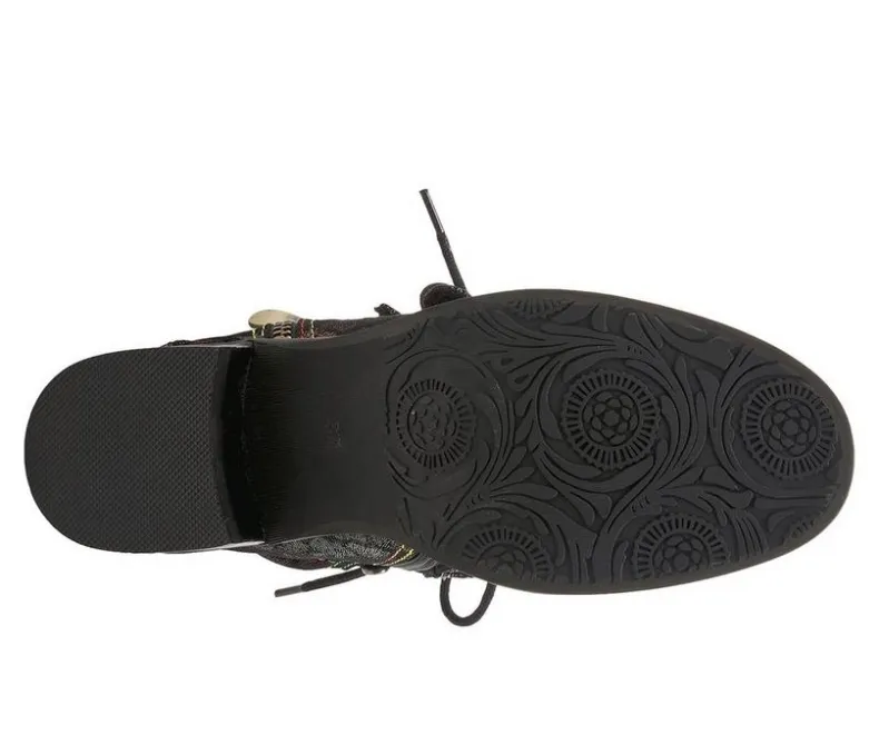 Lace Up|Dress>L'Artiste Women's Chrissy Combat Booties