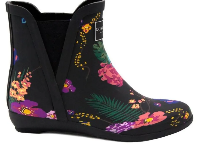 Chelsea|Boots & Booties>London Fog Women's Piccadilly Chelsea Rain Boots