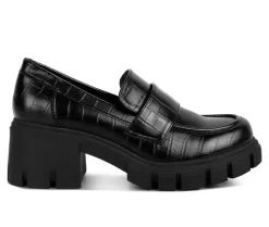 Loafers & Oxfords>London Rag Women's Benz Heeled Loafers