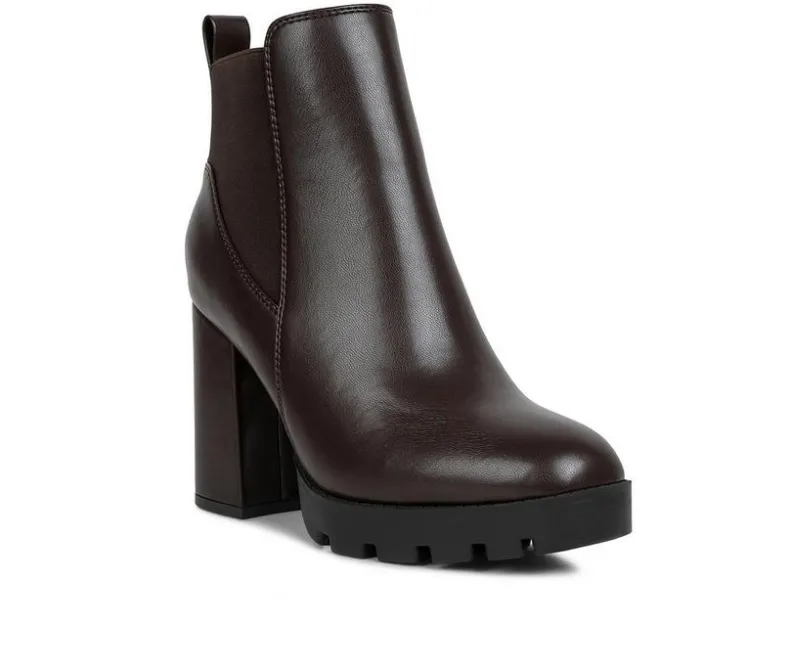 Dress|Chelsea>London Rag Women's Bolt Block Heel Chelsea Booties