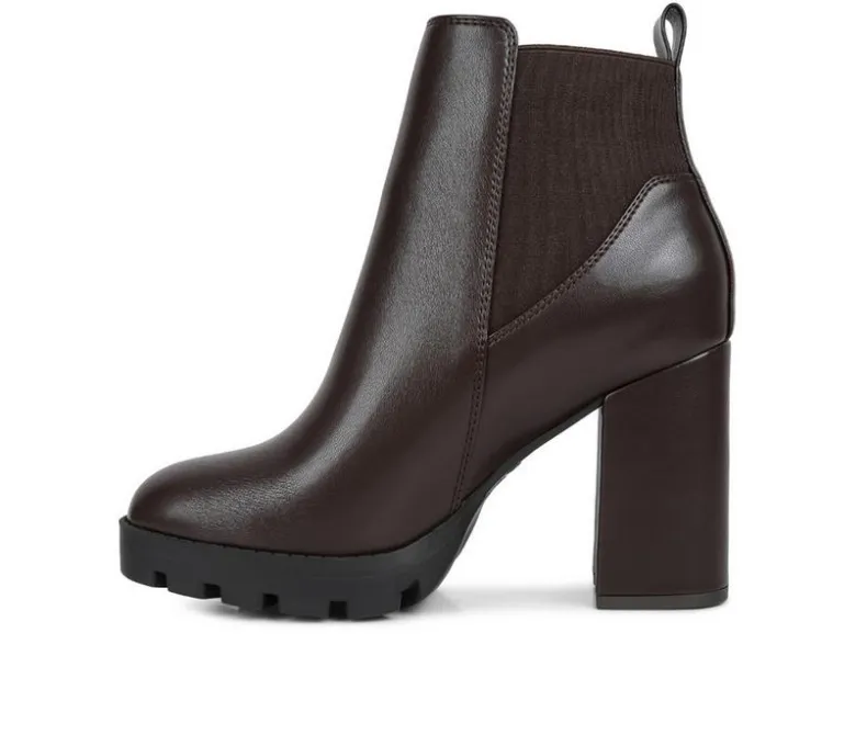 Dress|Chelsea>London Rag Women's Bolt Block Heel Chelsea Booties