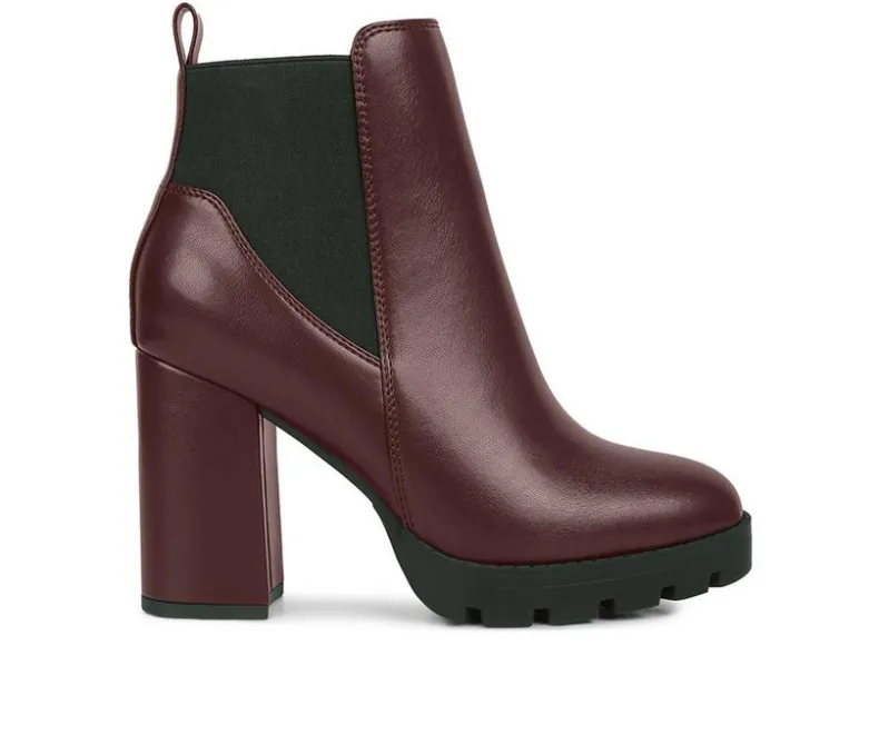Dress|Chelsea>London Rag Women's Bolt Block Heel Chelsea Booties