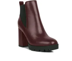 Dress|Chelsea>London Rag Women's Bolt Block Heel Chelsea Booties