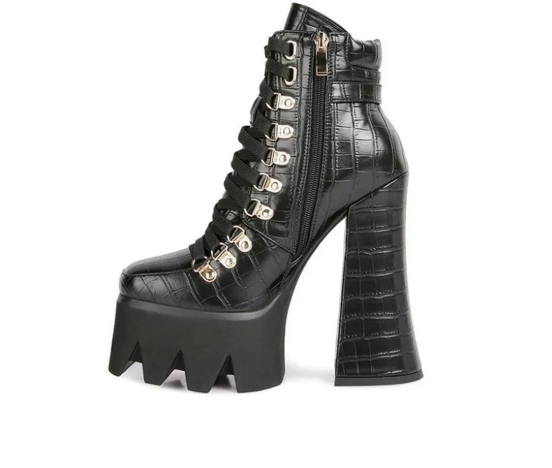Lace Up|Dress>London Rag Women's Boogie Platform Lace Up Booties