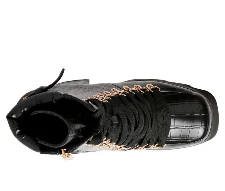 Lace Up|Dress>London Rag Women's Boogie Platform Lace Up Booties