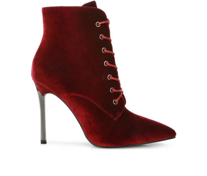 Lace Up|Dress>London Rag Women's Bornsta Lace Up Stiletto Boots