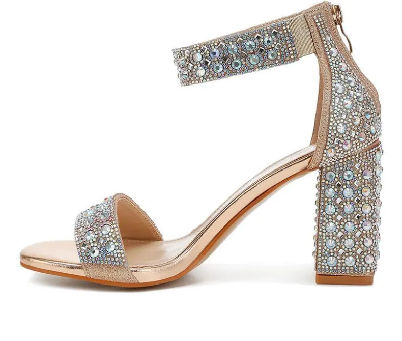 Sandals>London Rag Women's Cady Rhinestones Dress Sandals
