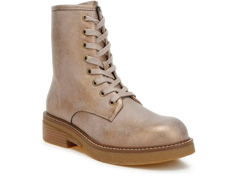 Lace Up>London Rag Women's Clover Combat Booties