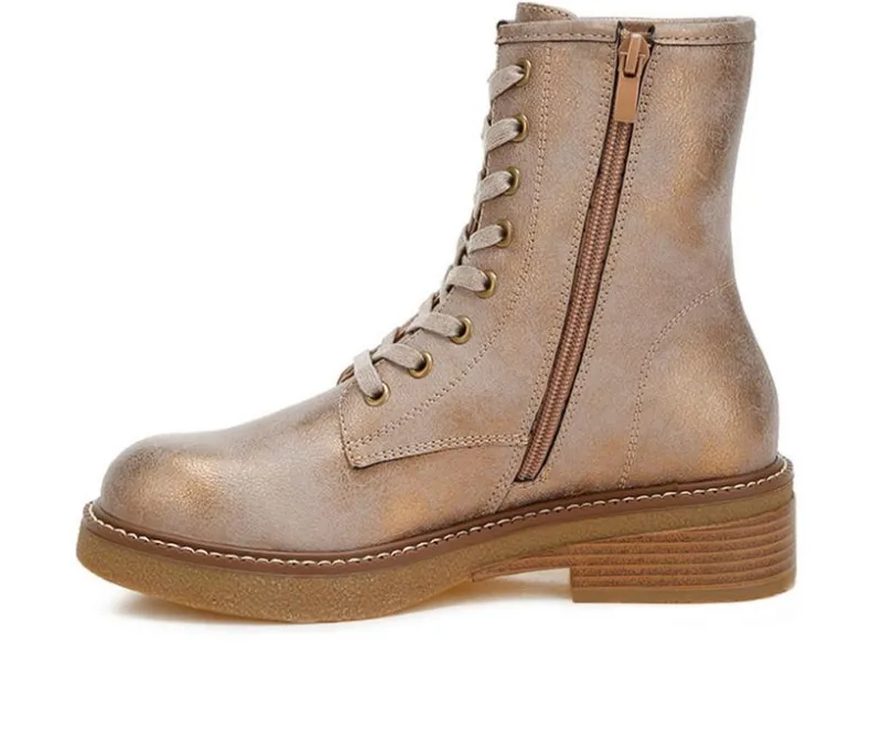 Lace Up>London Rag Women's Clover Combat Booties