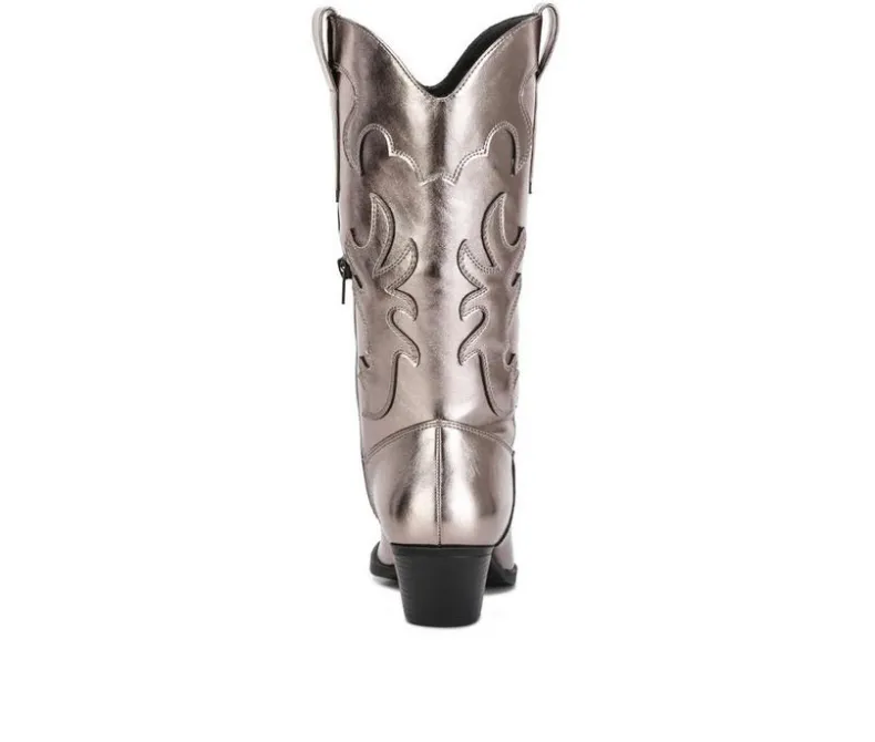 Tall|Dress>London Rag Women's Cowboy Metallic Western Boots