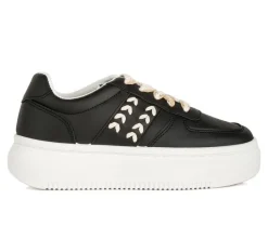 Platform>London Rag Women's Cross Stitch Platform Sneakers